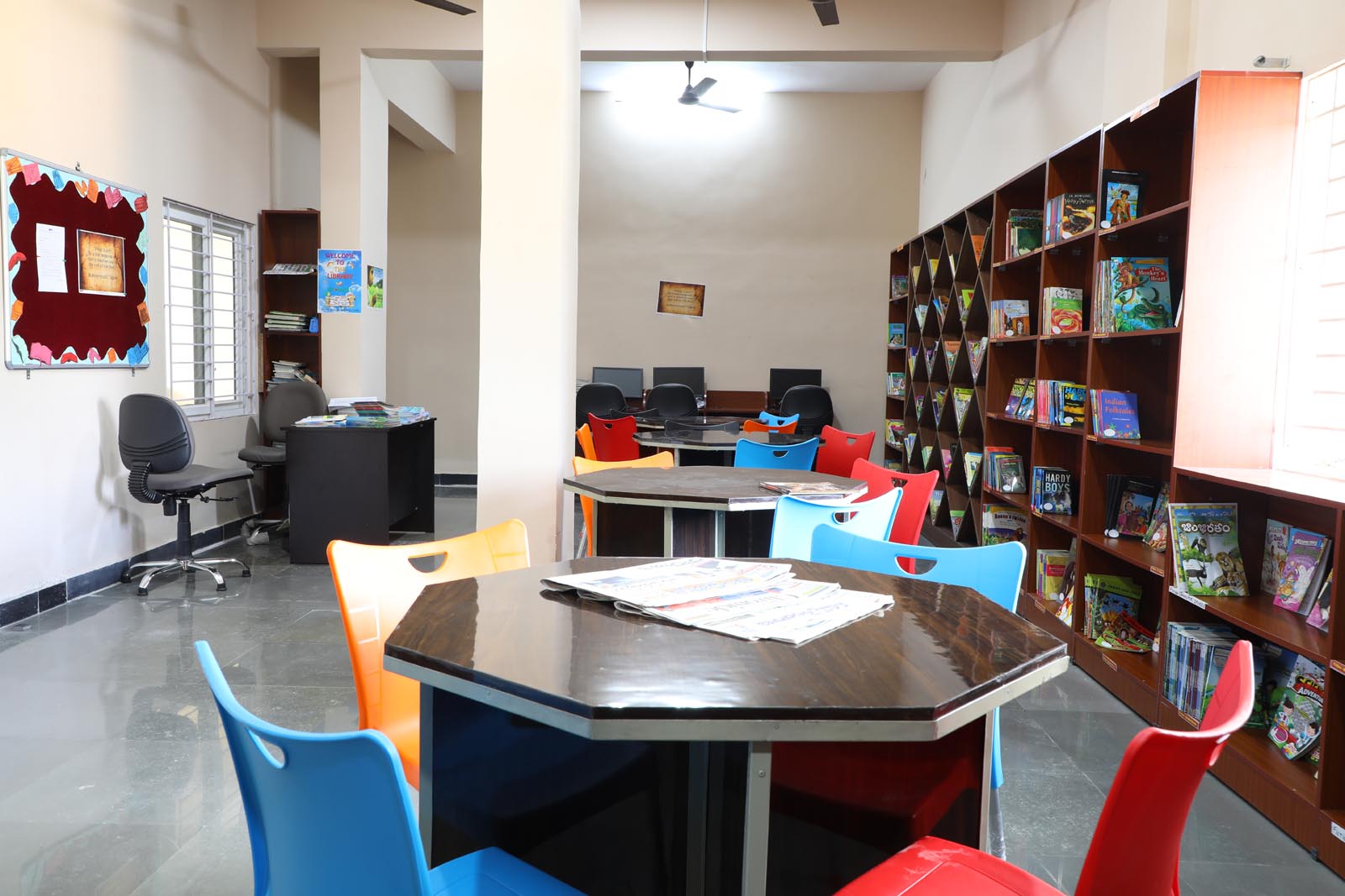 library at shantiniketan international school