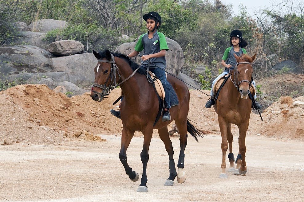 horse riding at ganges valley school