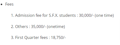 St-Francis-Xavier-Girls-High-School fee