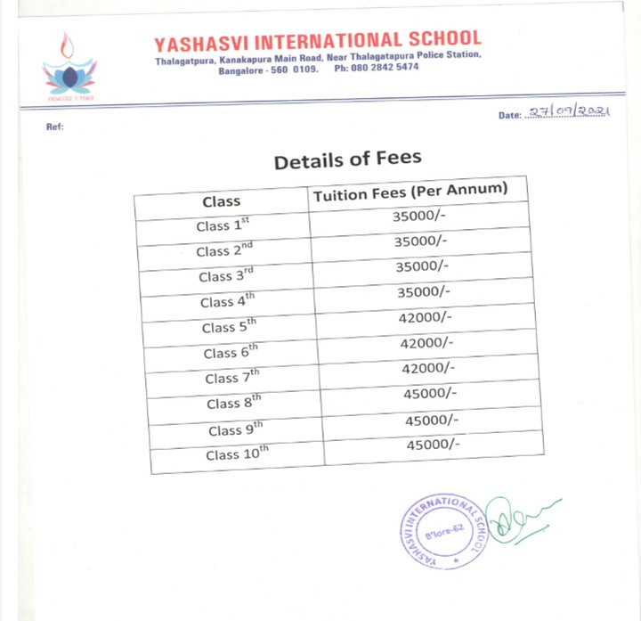 Yashasvi International School, Kanakapura Road