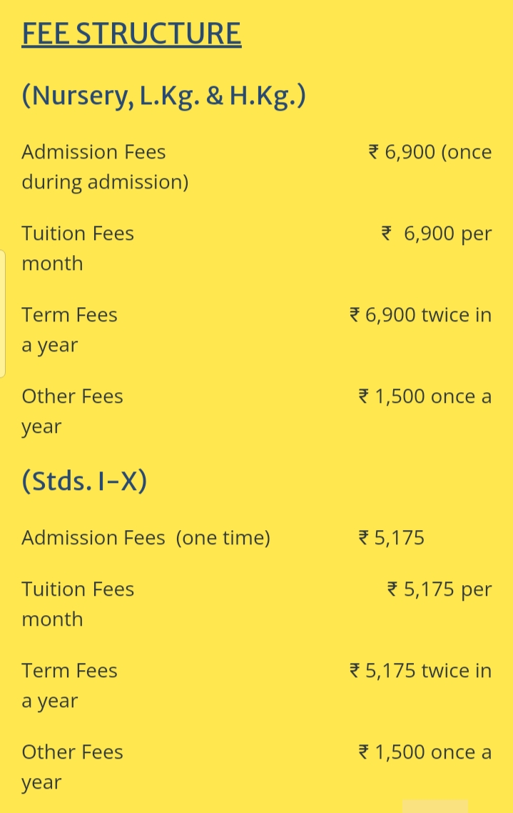 Fee structure of MCETS is as follows: