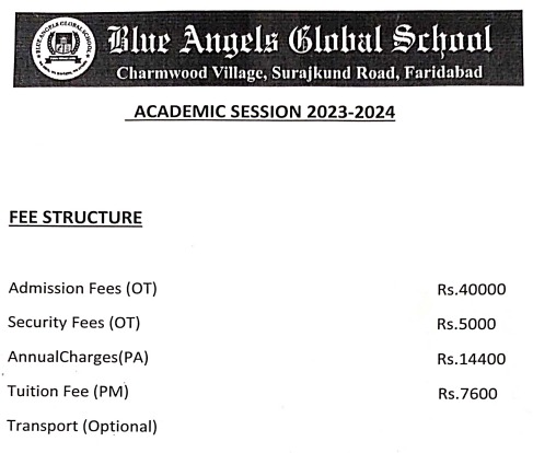 blueangelsglobalschool fee