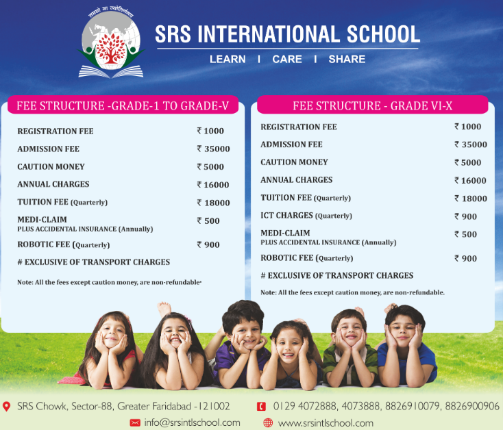 SRS International School fees